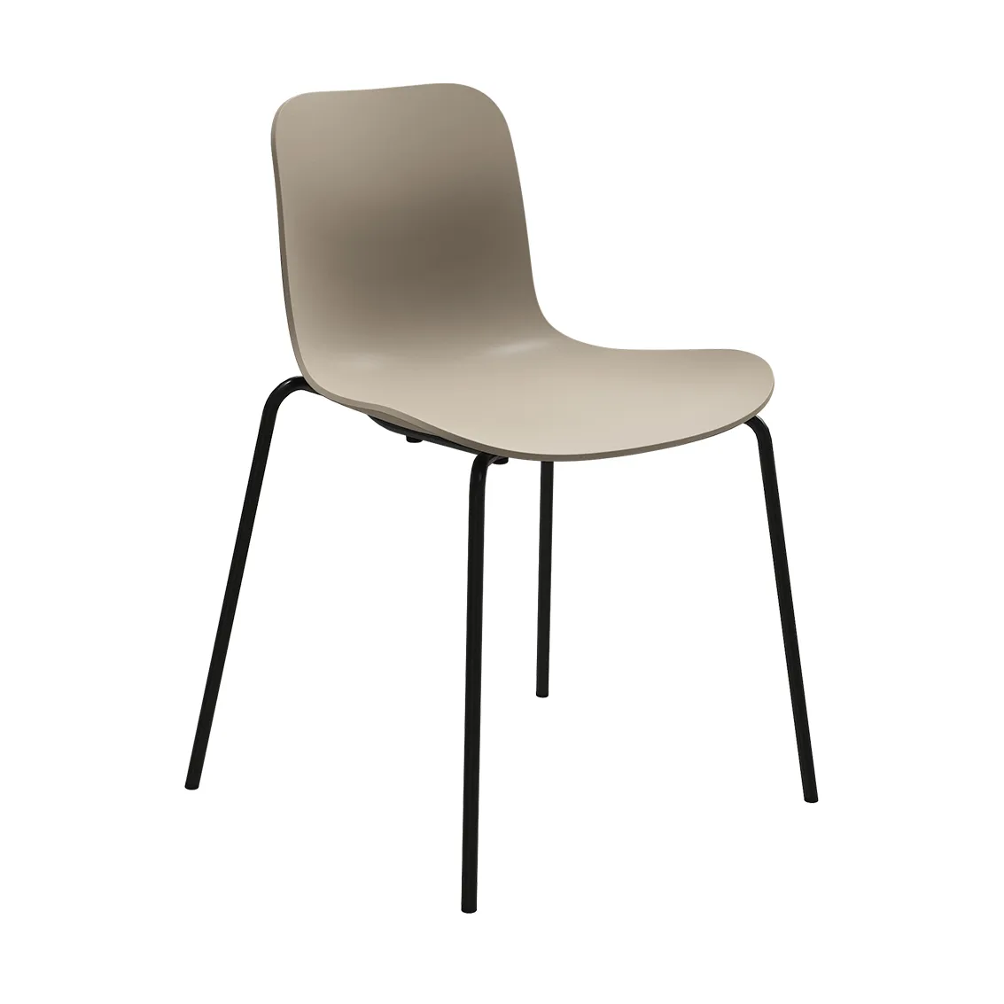 Langue stol, Warm grey-svart stativ NORR11 Langue stol, Warm grey-svart stativ NORR11
