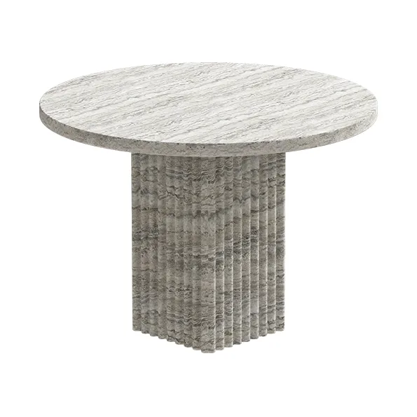Soho soffbord - Silver travertin, Ø50x35 cm - NORR11
