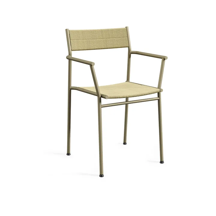 Vev karmstol - Grey beige-natural rope - Northern
