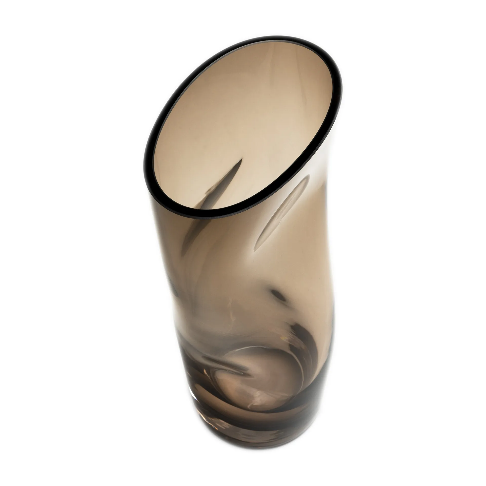 Squeeze vas 23 cm, Brun Orrefors