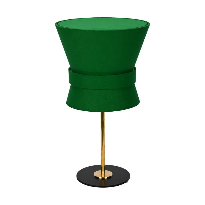 Bow bordslampa - Rå mässing-emerald green, small 50 cm - Örsjö Belysning