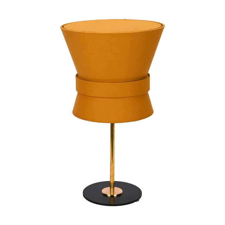 Bow bordslampa - Rå mässing-yellow ochre, small 50 cm - Örsjö Belysning