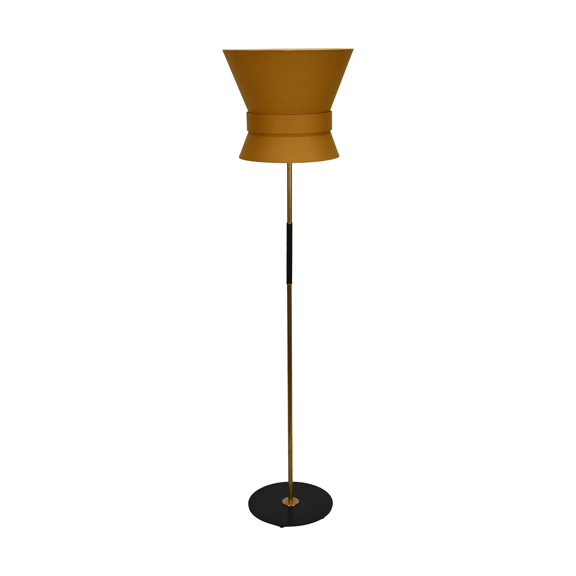 Bow golvlampa, Svart-yellow ochre, large 159 cm Örsjö Belysning