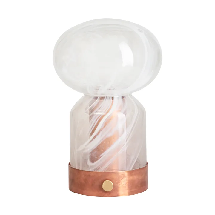 Essence Cloudy portabel bordslampa - Koppar-glas - Örsjö Belysning