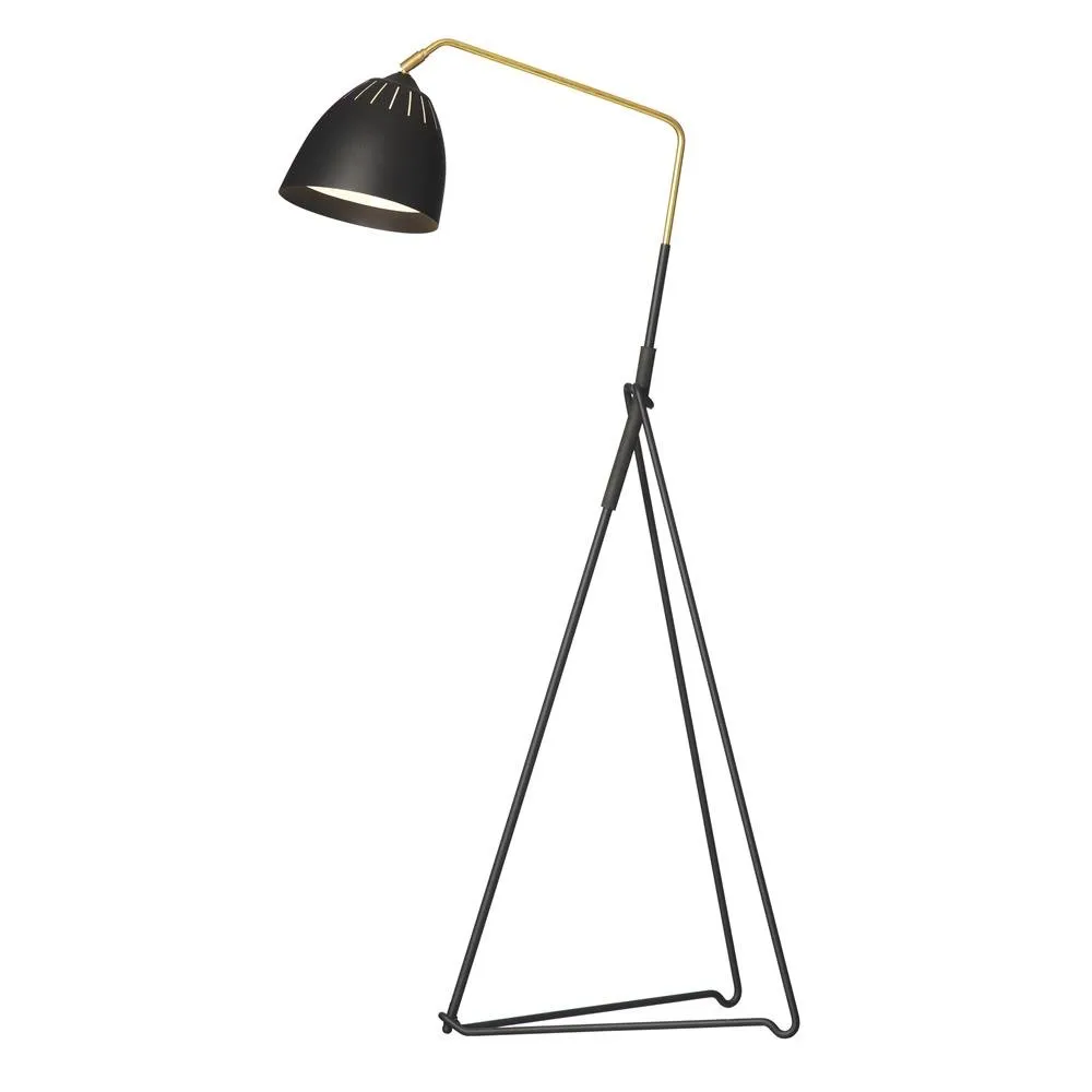 Lean golvlampa, svart Örsjö Belysning