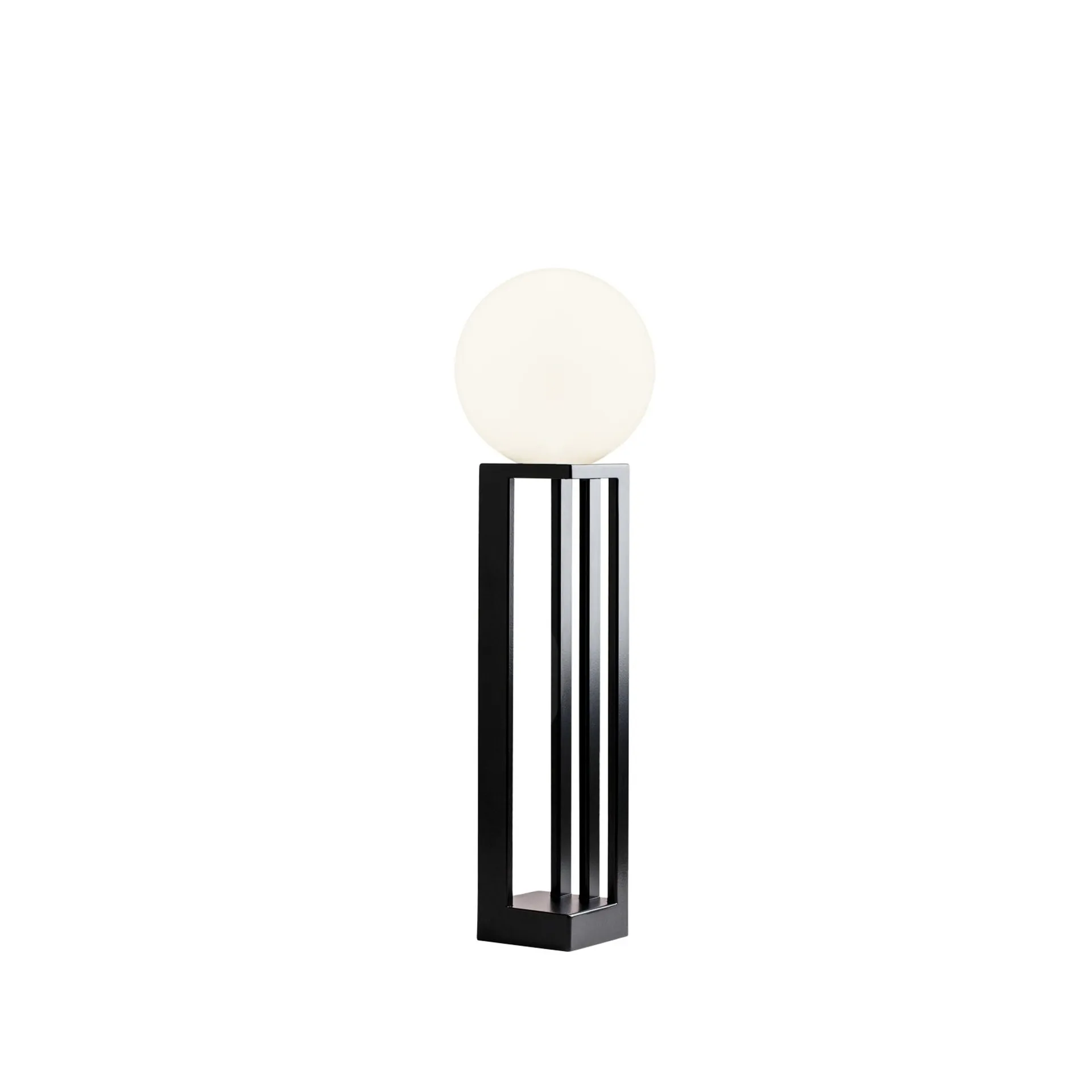 Libreria bordslampa, svart struktur, opalvitt glas Örsjö Belysning
