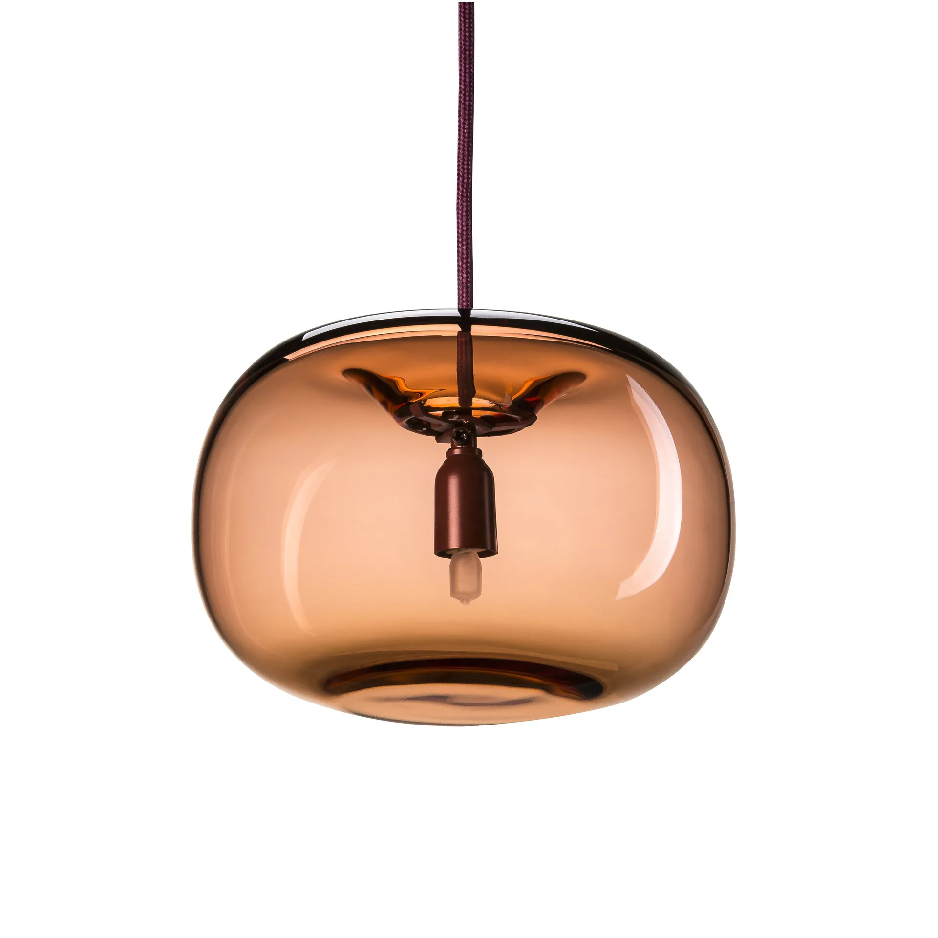 Pebble taklampa knubbig, oxblod-glas Örsjö Belysning