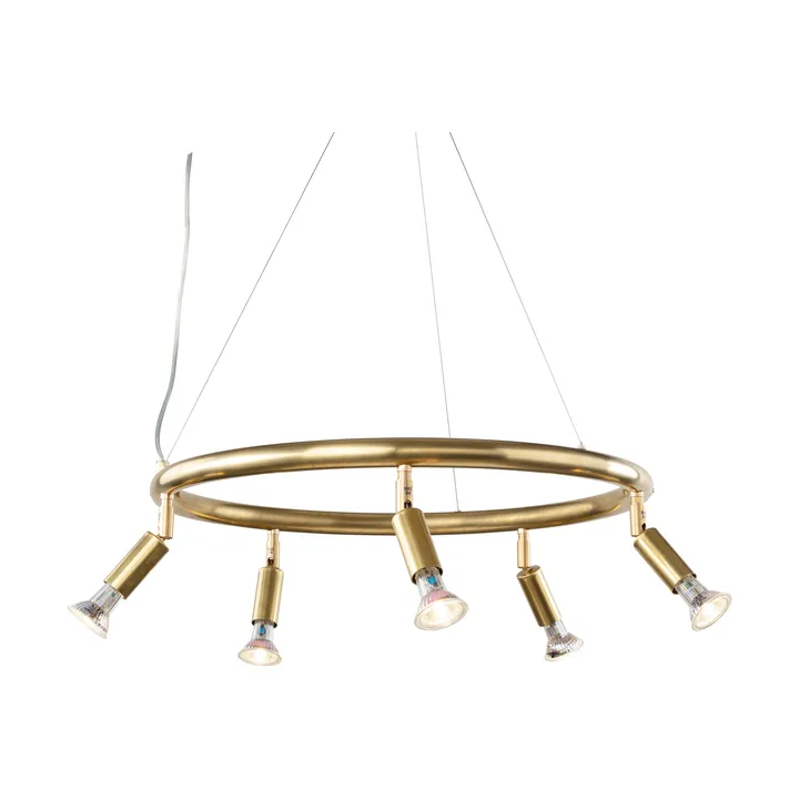 Star rund 5 takspotlight Ø60 cm - Mässing - Örsjö Belysning