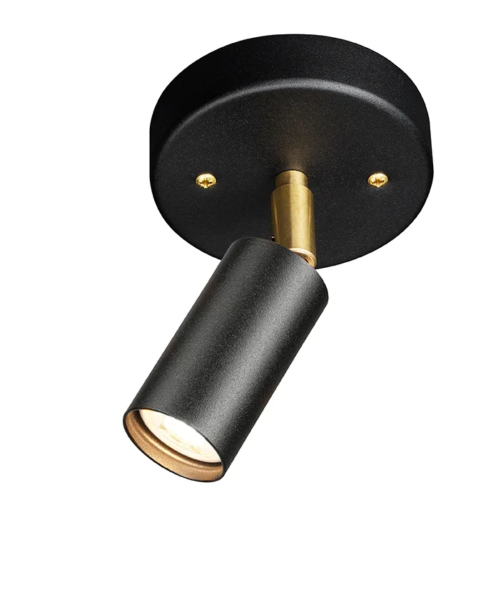 Starlight 1 tak-/vägglampa m. kopplingshus - Svart strukturlack RAL 9005 - Örsjö Belysning