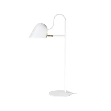 Streck bordslampa - vit, varmgrå textilsladd - Örsjö Belysning
