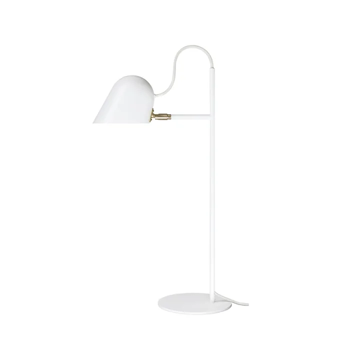 Streck bordslampa - vit, varmgrå textilsladd - Örsjö Belysning
