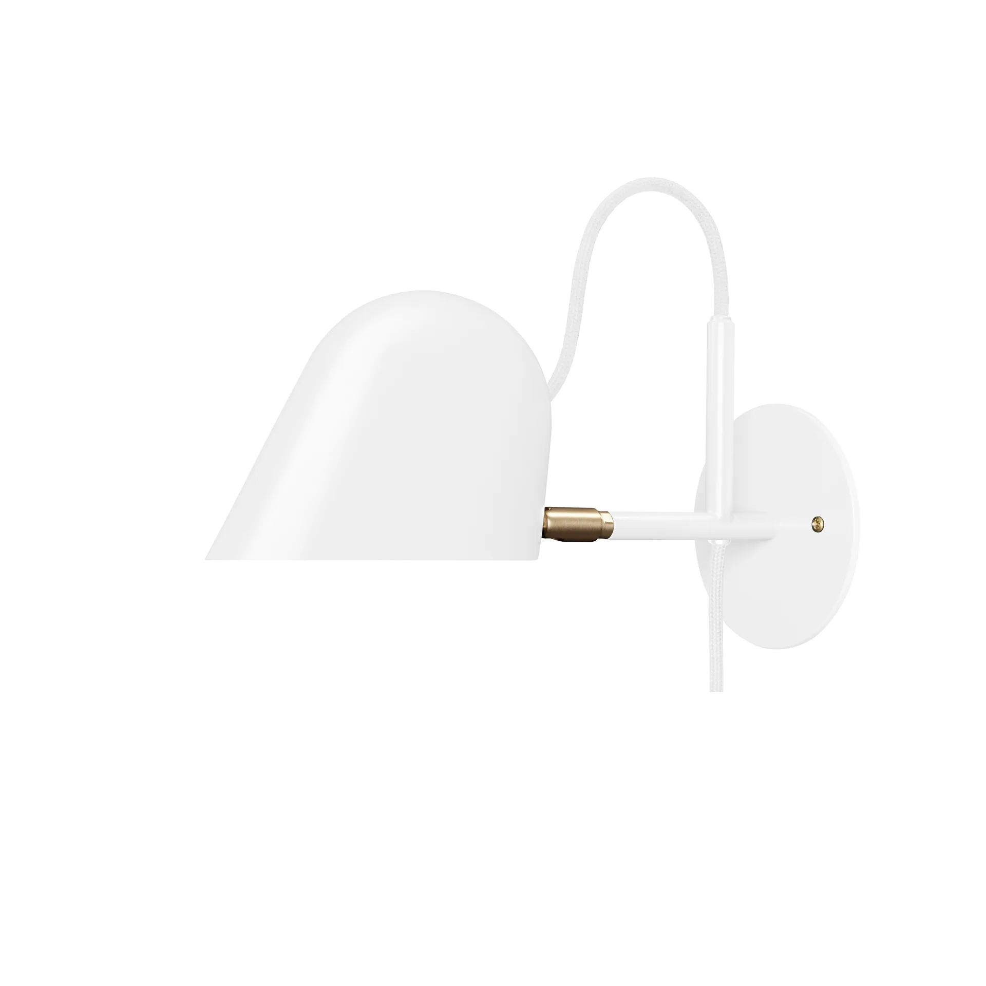 Streck vägglampa, vit, sladd Örsjö Belysning