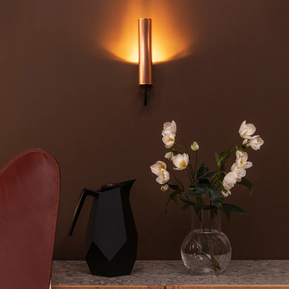Visir vägglampa, rå mässing Örsjö Belysning