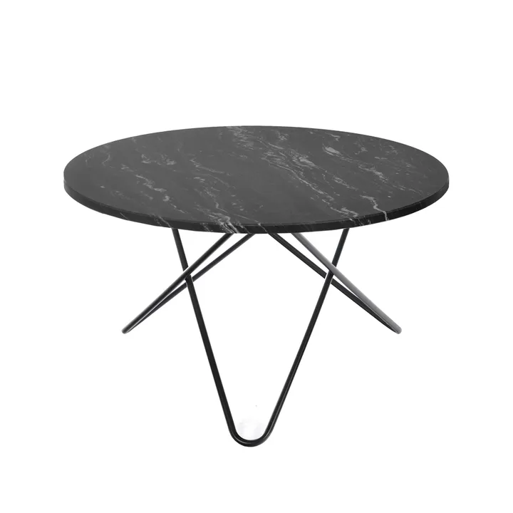 Big O Table matbord - Marmor marquina, svart stativ - OX Denmarq