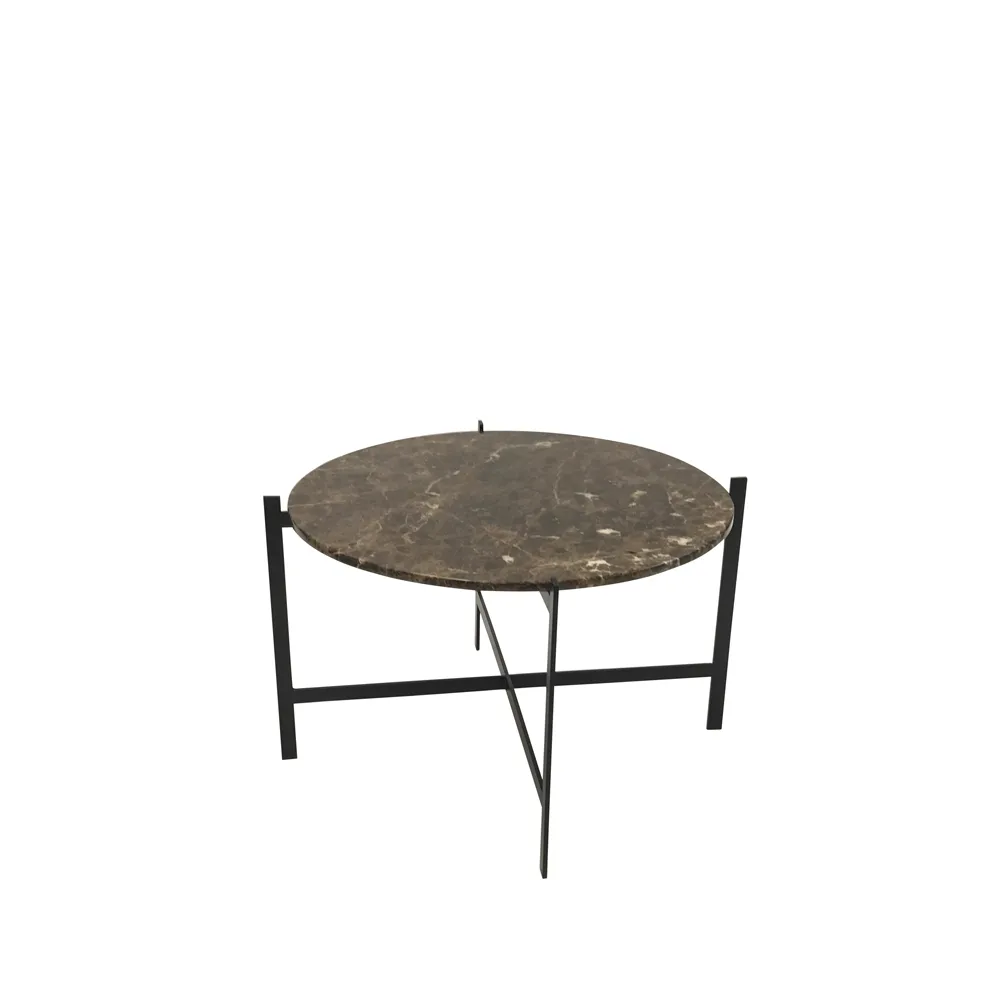 Deck soffbord, marmor brun, svart stativ OX Denmarq