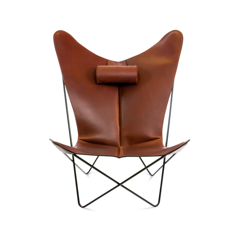 KS Chair fladdermusfåtölj, Läder cognac, svart stativ OX Denmarq