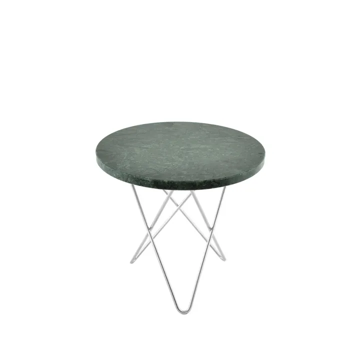 Mini O Table soffbord - Marmor indio, rostfritt stativ - OX Denmarq