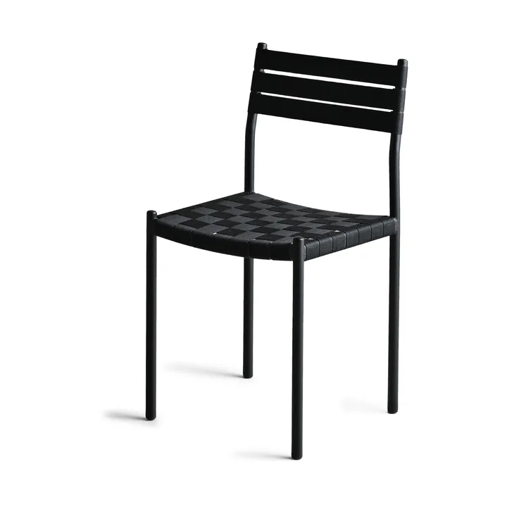 Nettan Chair black frame stol - Svart väv - OX Denmarq