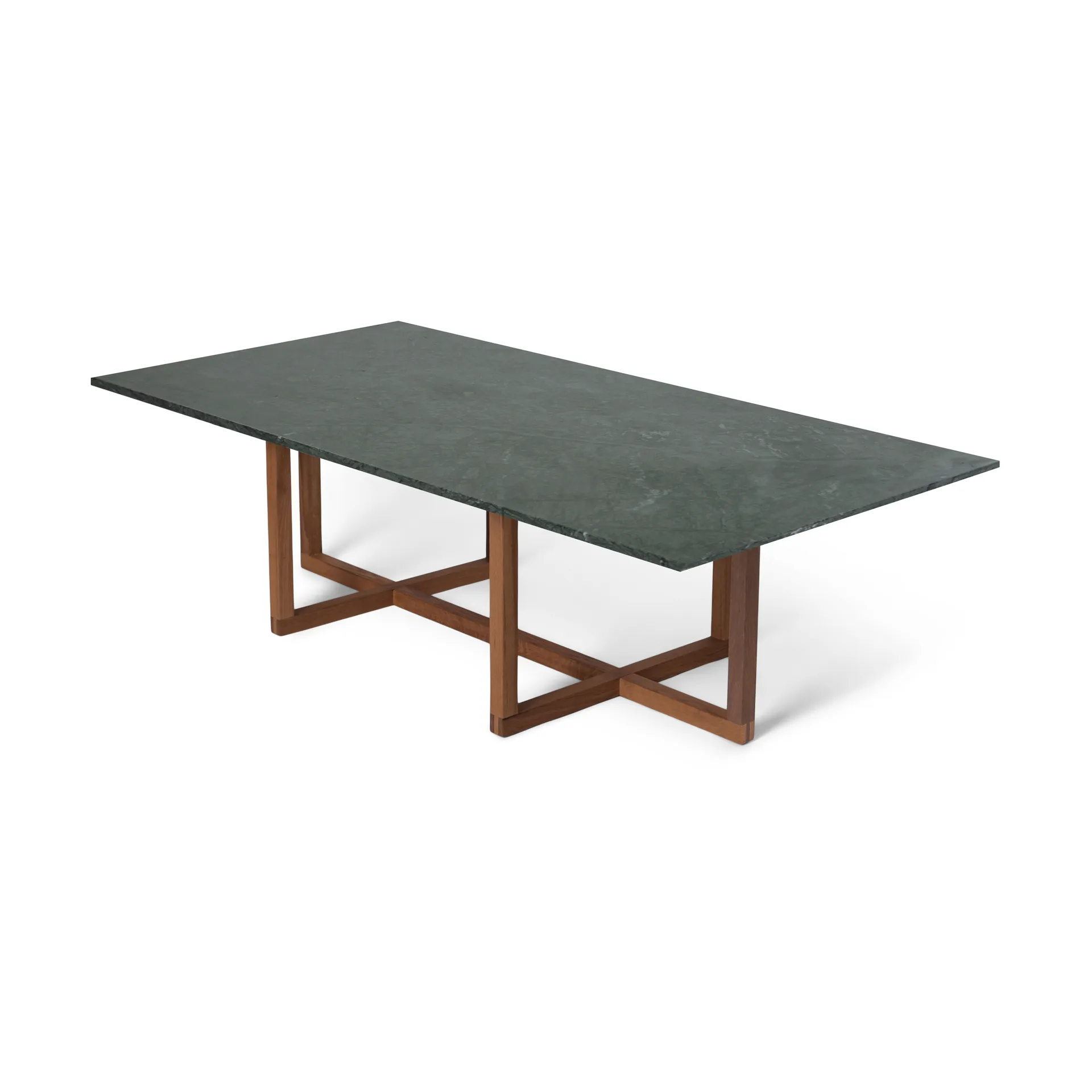 Ninety soffbord 60x120 cm, smoked oak underrede, Grön marmor OX Denmarq
