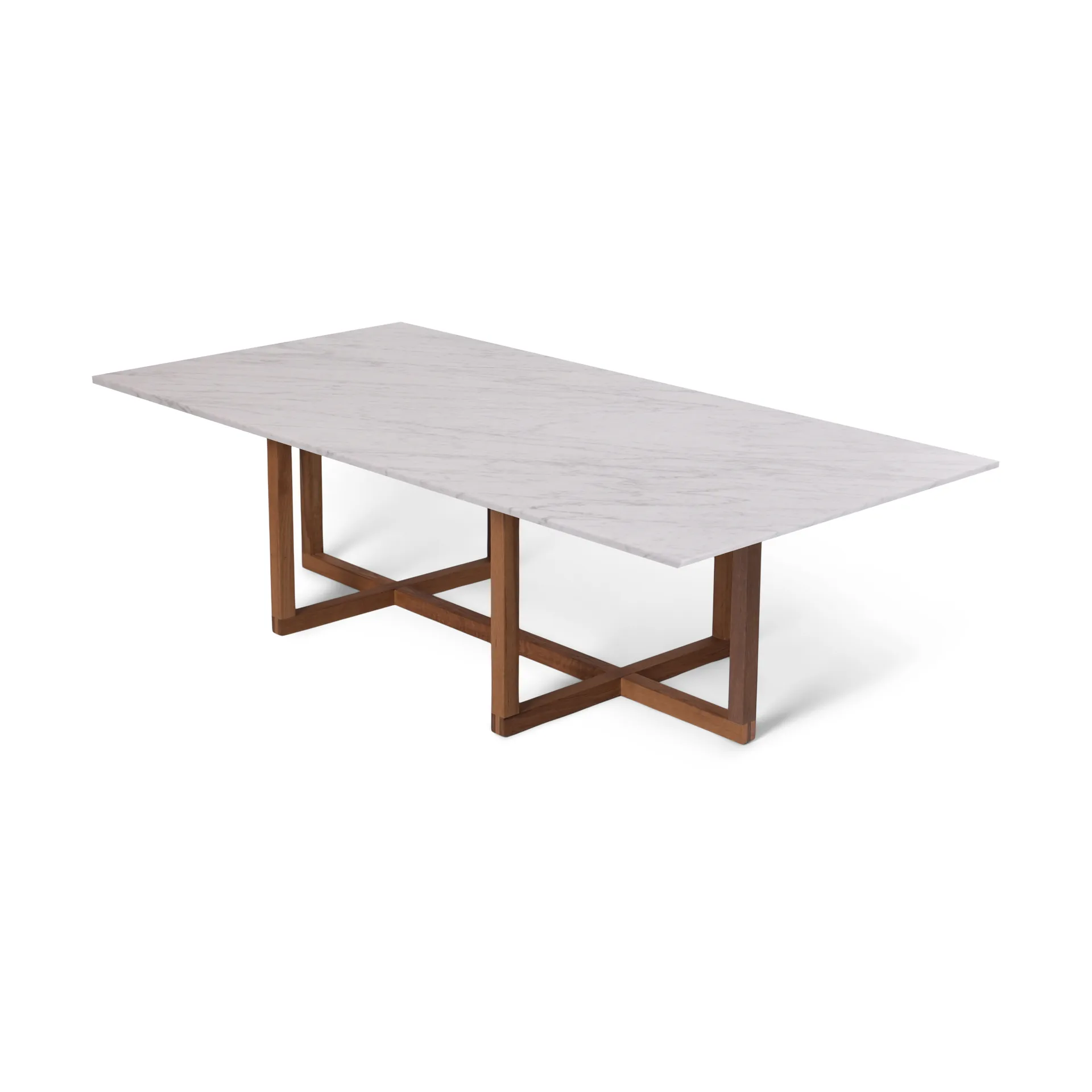 Ninety soffbord 60x120 cm, smoked oak underrede, Vit marmor OX Denmarq