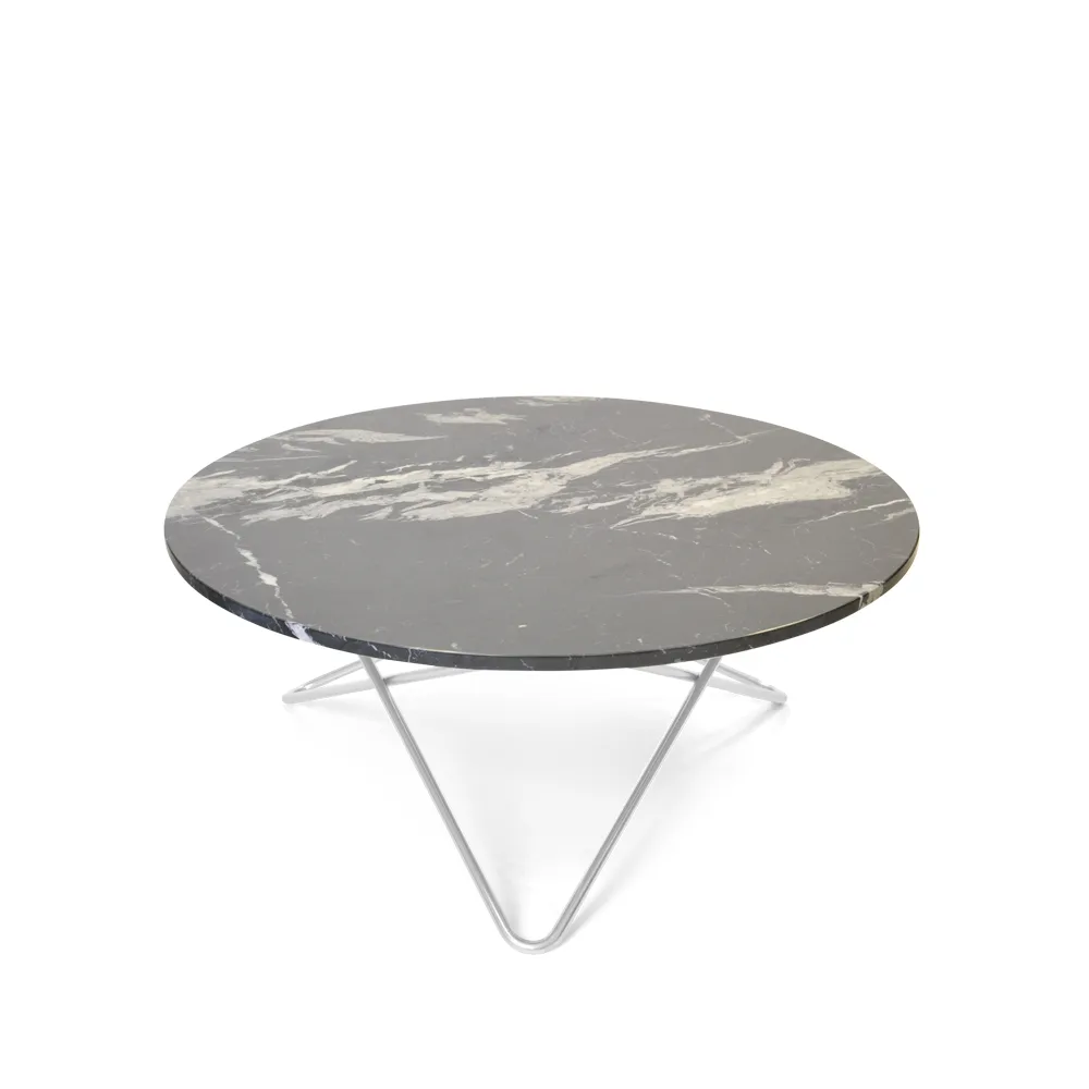 O Table soffbord, Marmor svart, rostfritt stativ OX Denmarq
