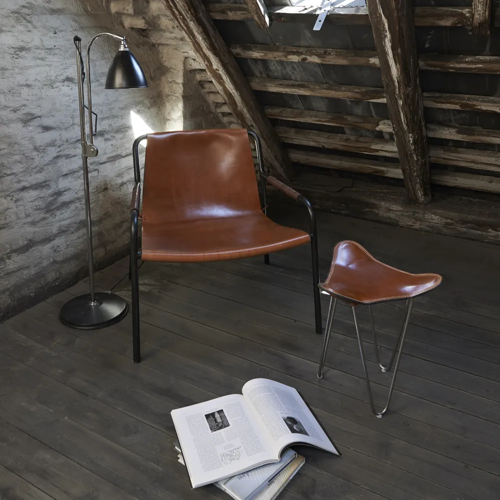 September loungestol, Svart-svartlackat stålstativ OX Denmarq