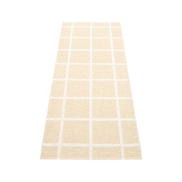 Ada gångmatta - cream/white metallic, 70x225 cm - Pappelina