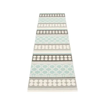 Asta gångmatta - pale turquoise/vanilla, 70x270 cm - Pappelina
