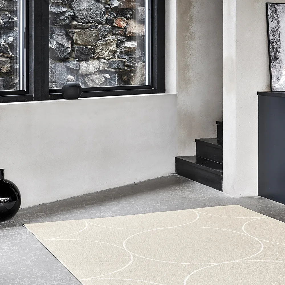 Boo gångmatta, linen/vanilla, 70x300 cm Pappelina