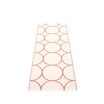 Boo gångmatta - red/vanilla, 70x200 cm - Pappelina