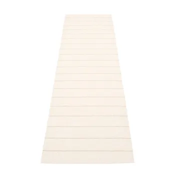 Carl gångmatta - Vanilla/white, 70x180 cm - Pappelina