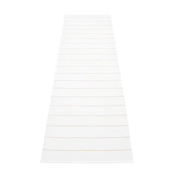Carl gångmatta - vanilla/white, 70x350 cm - Pappelina