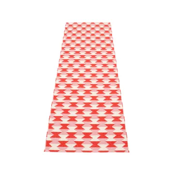 Dana gångmatta - coral red/piglet/vanilla, 70x250 cm - Pappelina