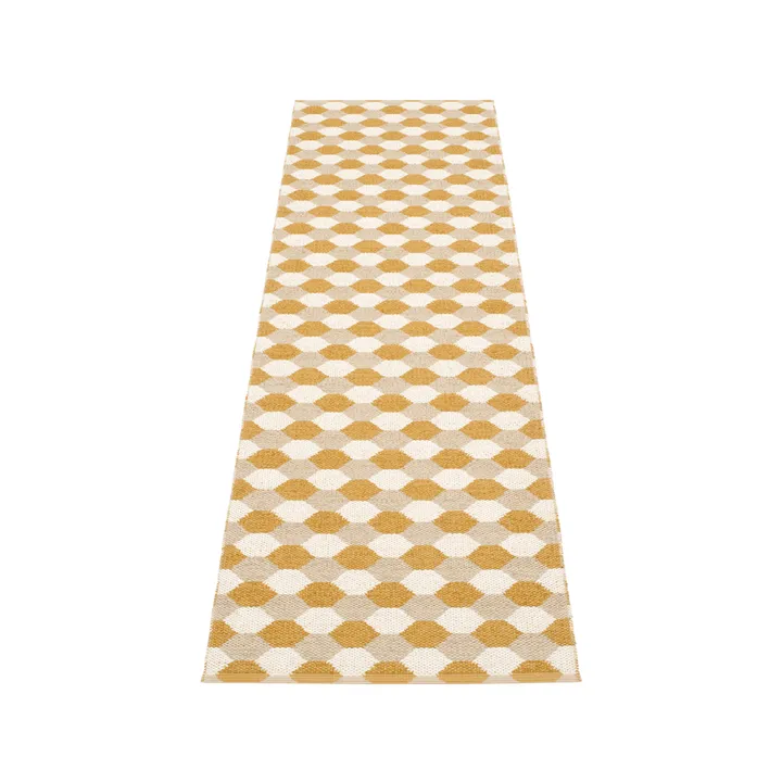 Dana gångmatta - ochre/beige/vanilla, 70x250 cm - Pappelina