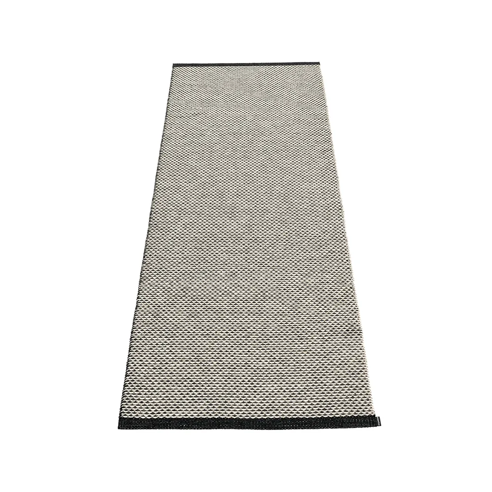 Effi gångmatta, black/warm grey/vanilla, 70x200 cm Pappelina