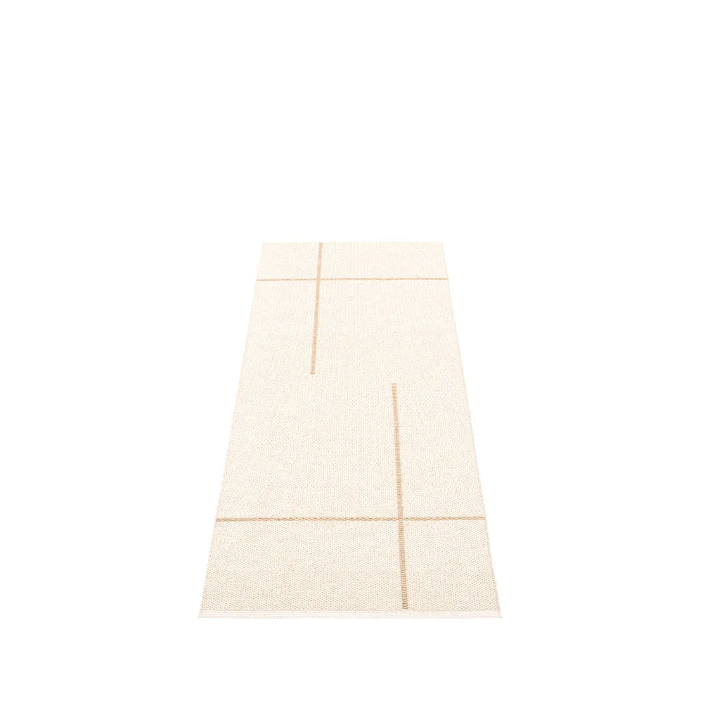 Fred gångmatta, beige, 70x180 cm Pappelina