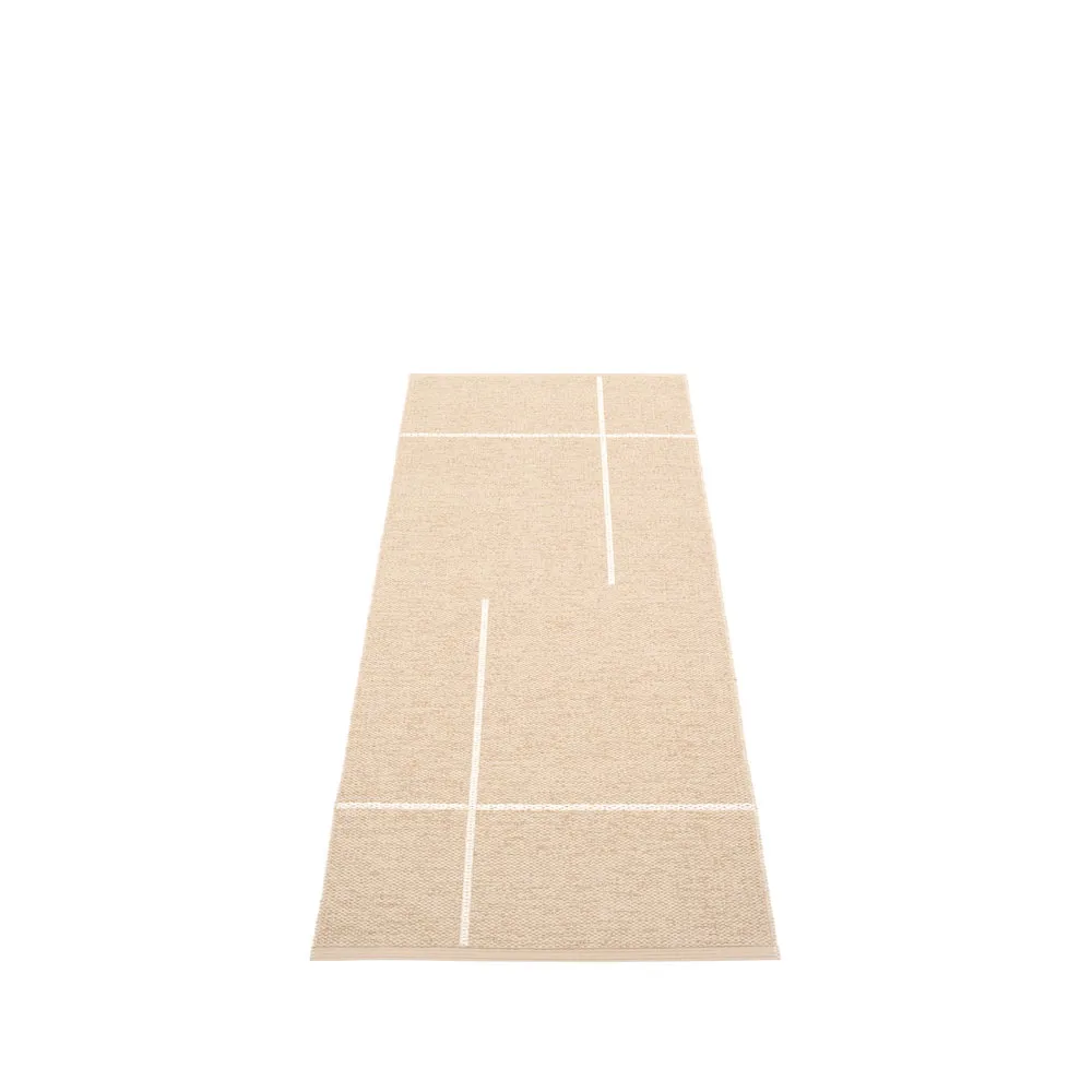 Fred gångmatta, beige, 70x180 cm Pappelina
