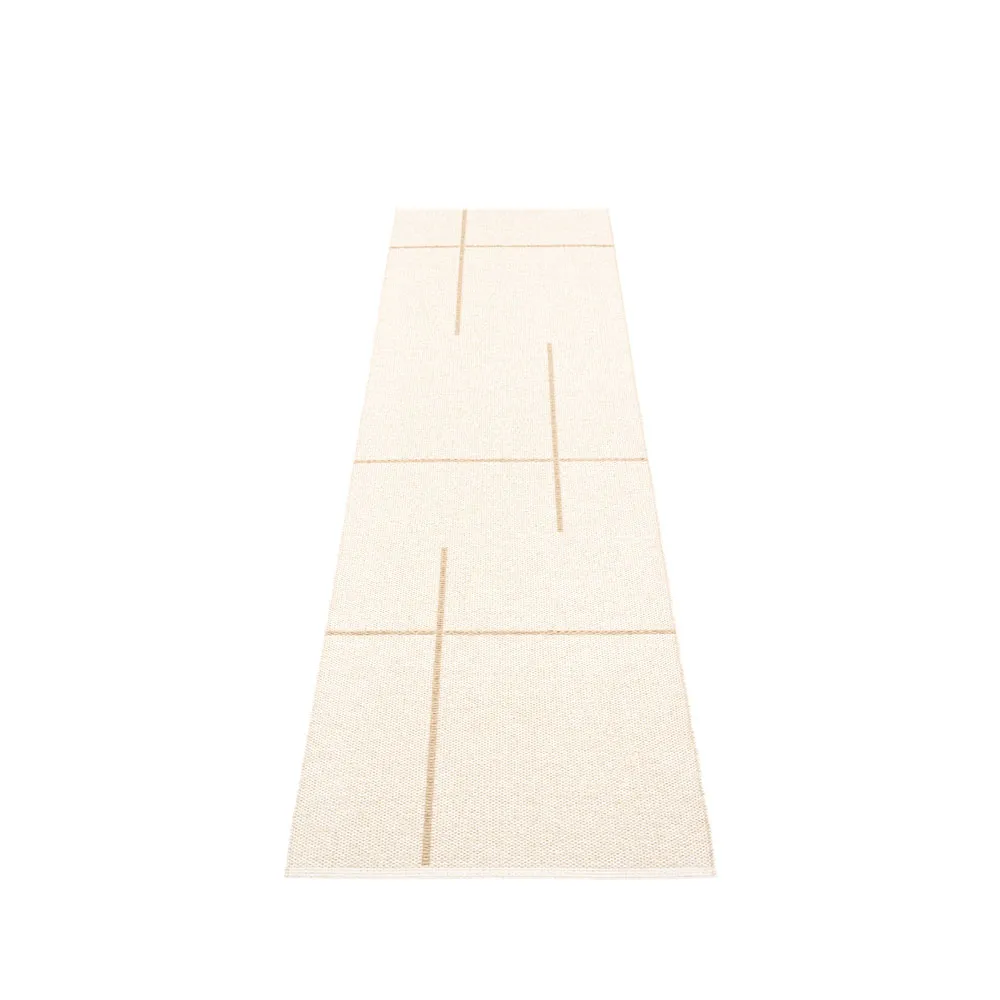 Fred gångmatta, beige, 70x270 cm Pappelina