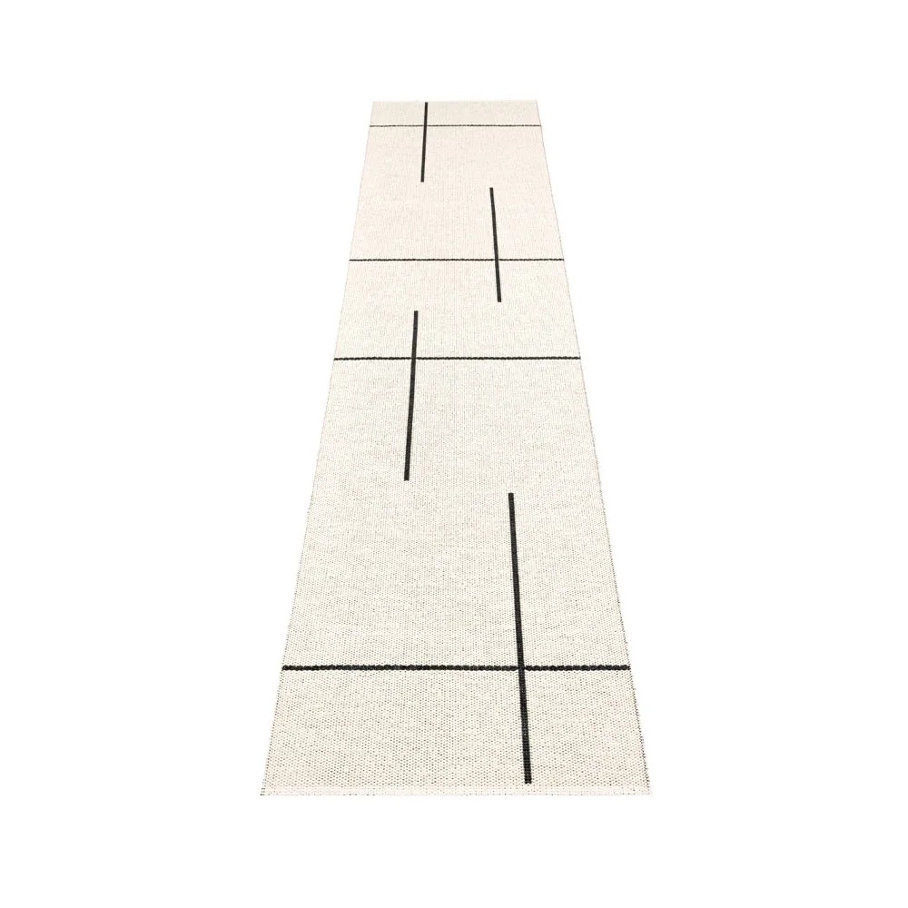 Fred gångmatta, black, 70x360 cm Pappelina
