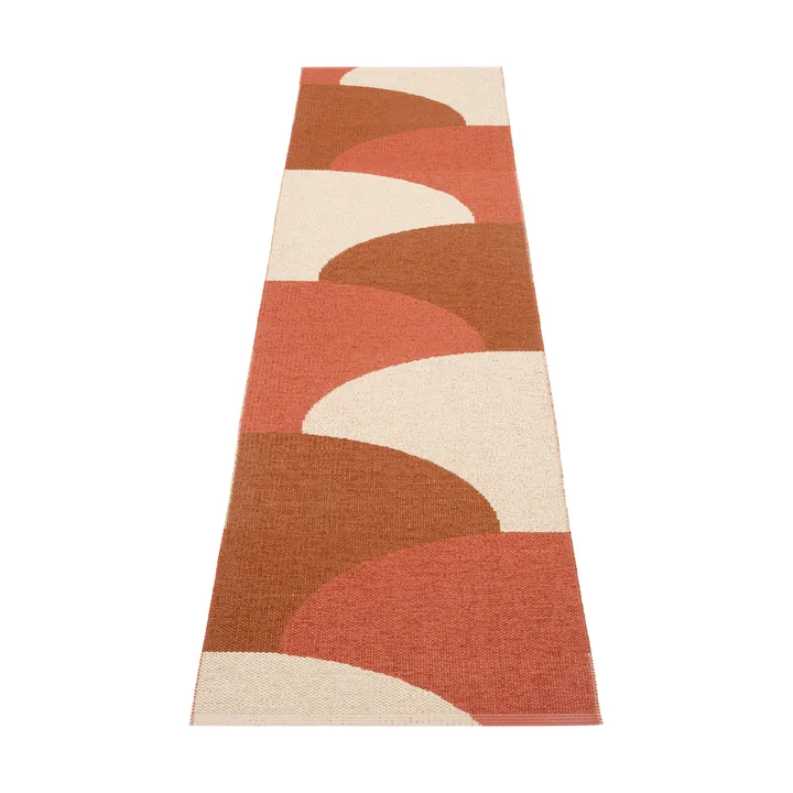 Hill matta - Brick-rust-cream 270x70 cm - Pappelina