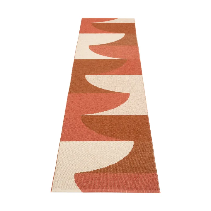 Hill matta - Brick-rust-cream 270x70 cm - Pappelina