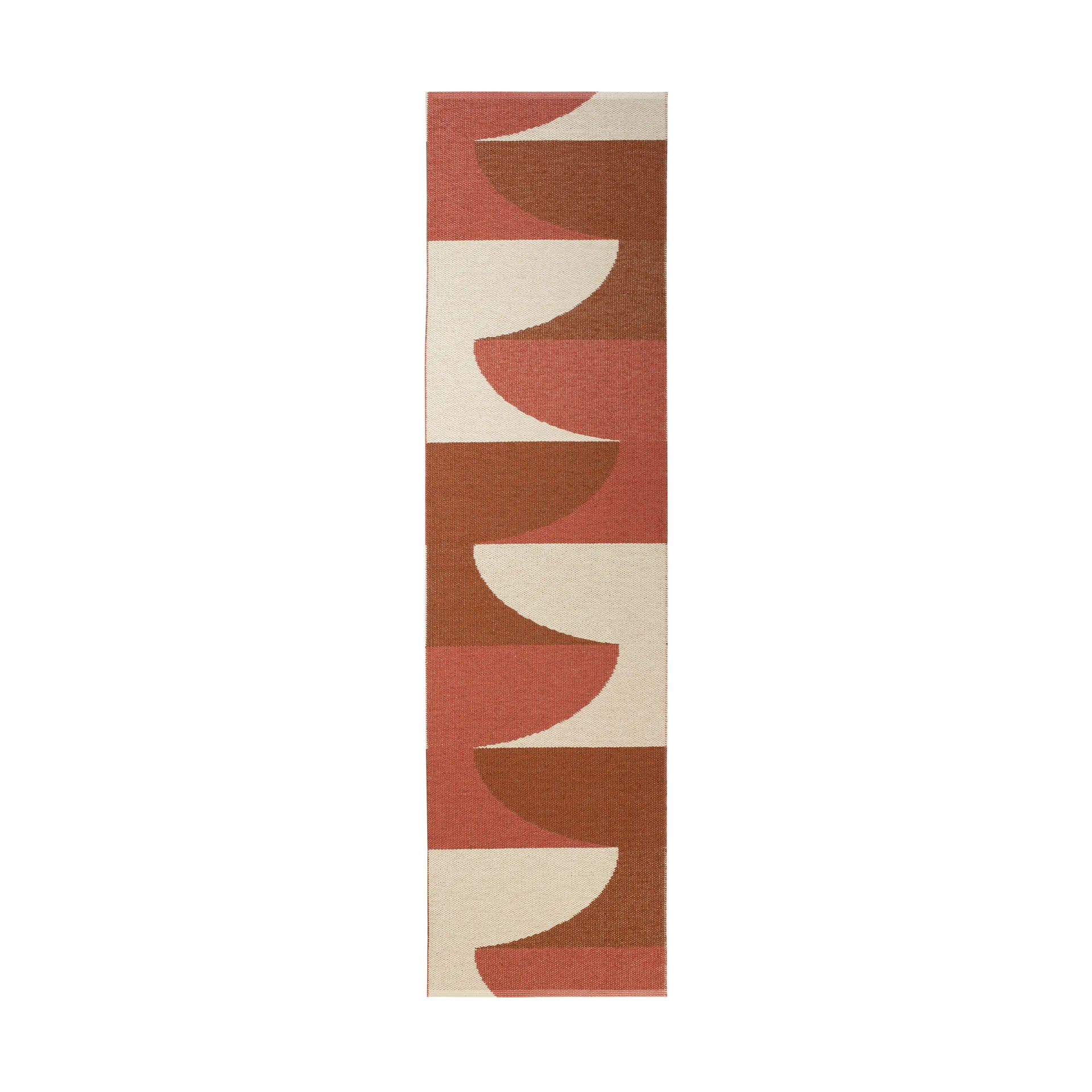 Hill matta, Brick-rust-cream 270x70 cm Pappelina