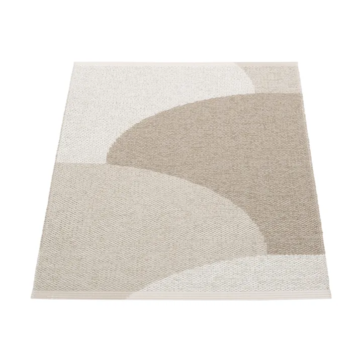 Hill matta - Dark linen-linen-fossil grey 90x70 cm - Pappelina