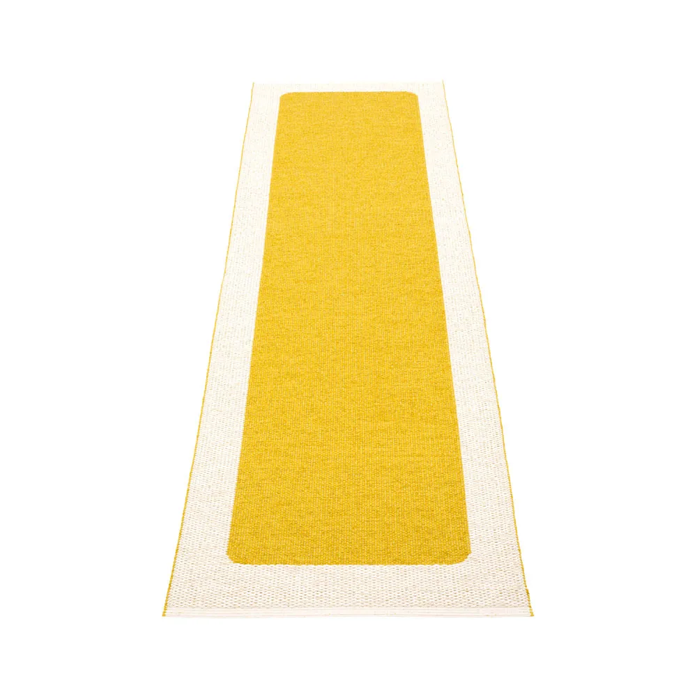 Ilda gångmatta, mustard, 70x240 cm Pappelina