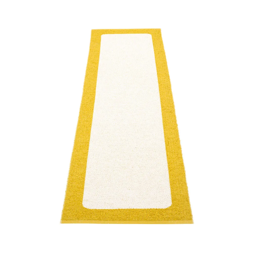 Ilda gångmatta, mustard, 70x240 cm Pappelina