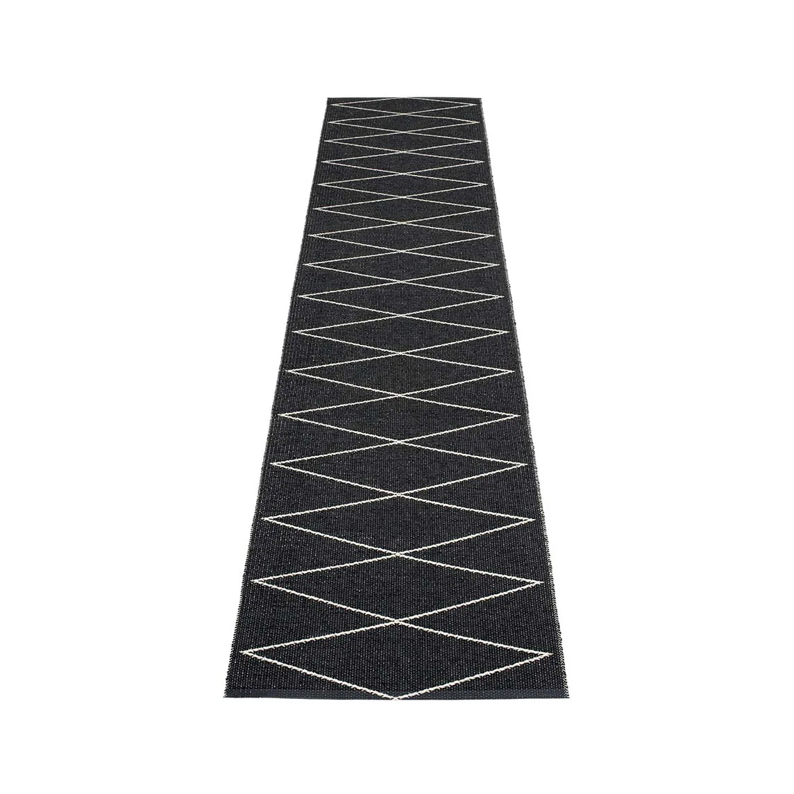 Max gångmatta black/vanilla, 70x320 cm Pappelina