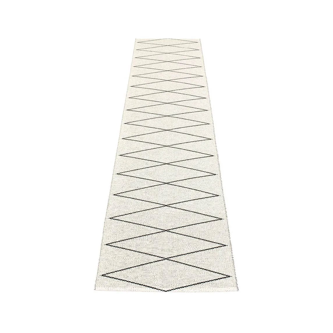 Max gångmatta black/vanilla, 70x320 cm Pappelina