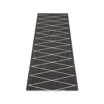 Max gångmatta black/vanilla - 70x400 cm - Pappelina