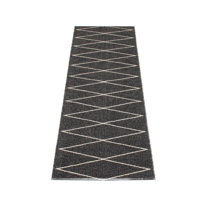 Max gångmatta black/vanilla - 70x400 cm - Pappelina