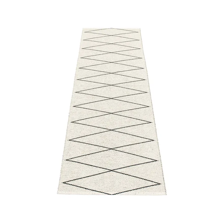 Max gångmatta black/vanilla - 70x400 cm - Pappelina